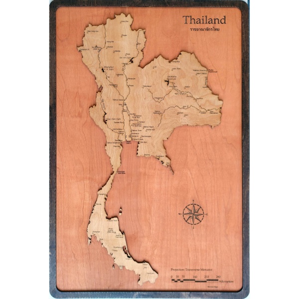 Thailand Wood Map