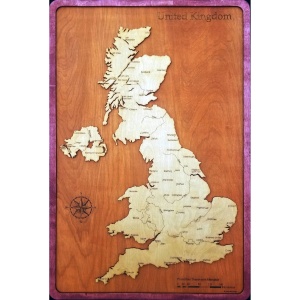 United Kingdom Wood Map