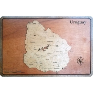 Uruguay Wood Map