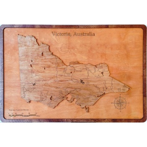 Victoria, Australia Wood Map