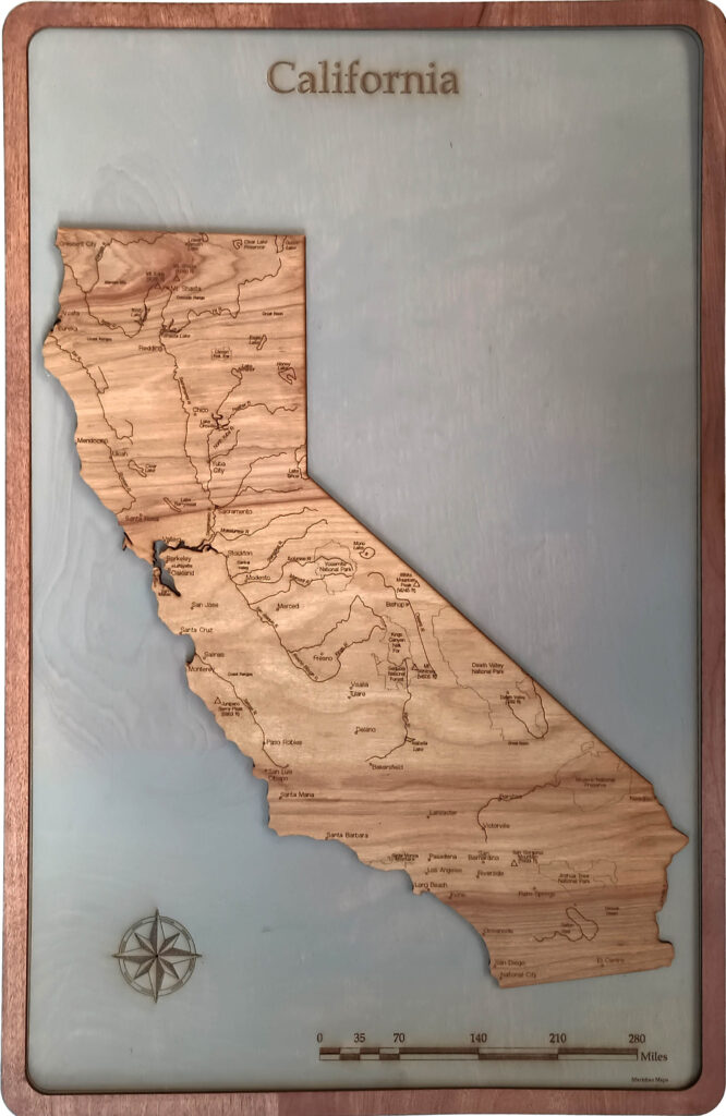 California Cutting Edge Wood Map - Overstock Sale!