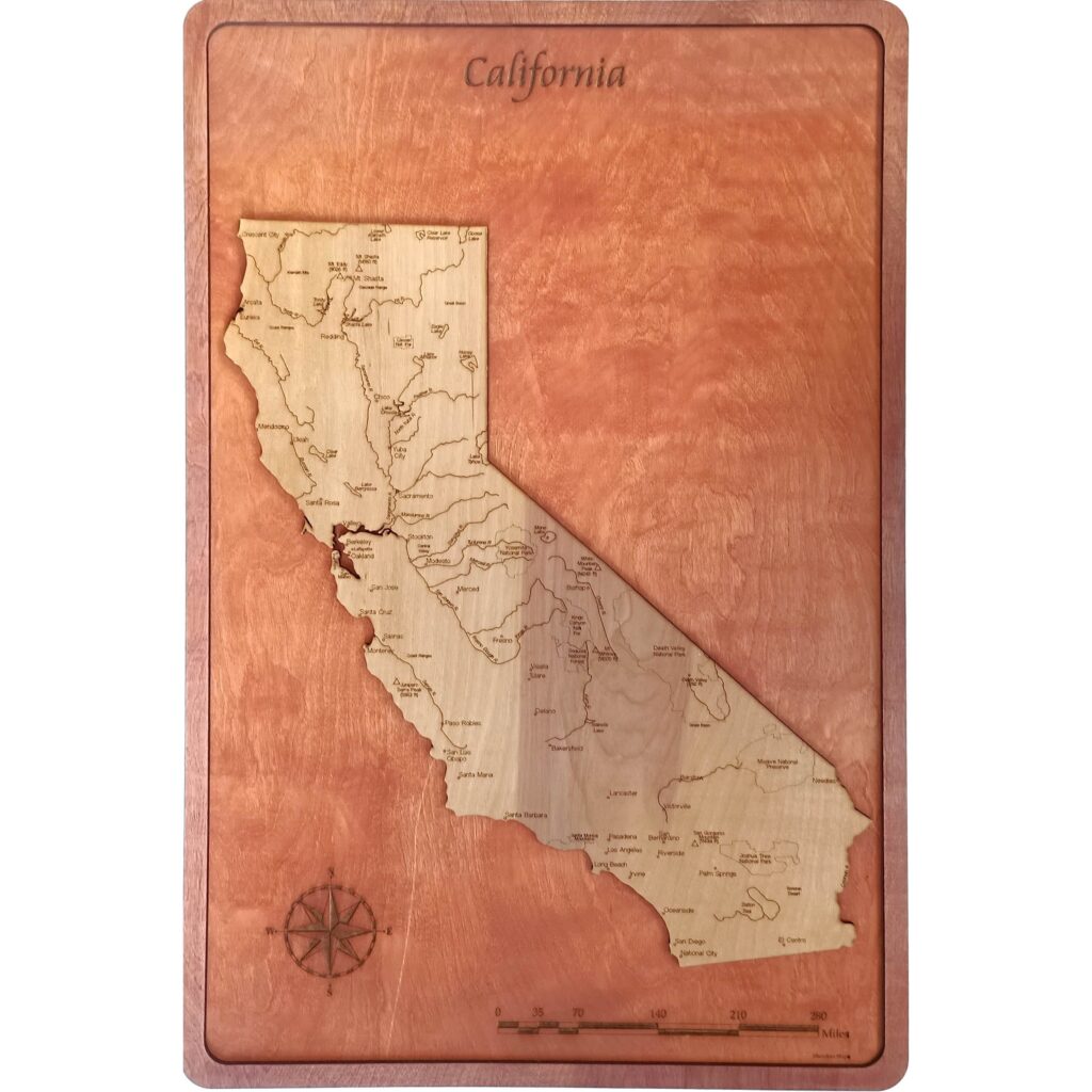 California Cutting Edge Wood Map - Overstock Sale!