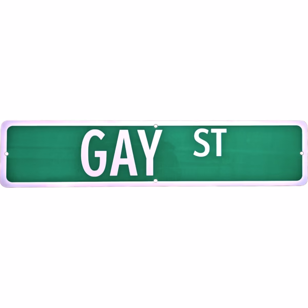 Gay Street Iconic NYC Metal Street Sign - Decorative Wall Art for Home or Business